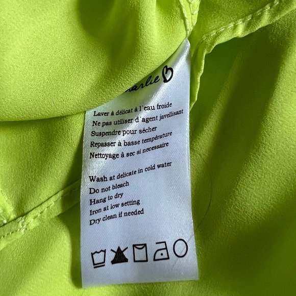 Smocked Lime Green Boho Blouse NWOT - Picture 12 of 14